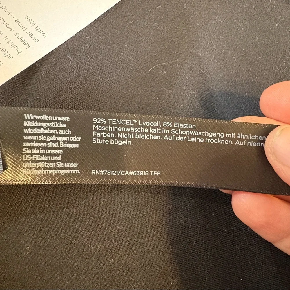 Eileen Fisher Petite Small SP Stretch Jersey Knit Jewel Neck Dress Black Midi - Picture 9 of 9